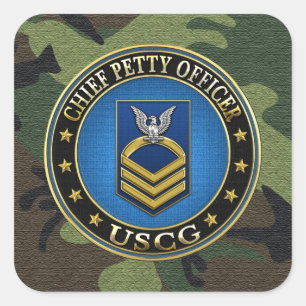 [500] CG: Chief Petty Officer (CPO) Square Sticker