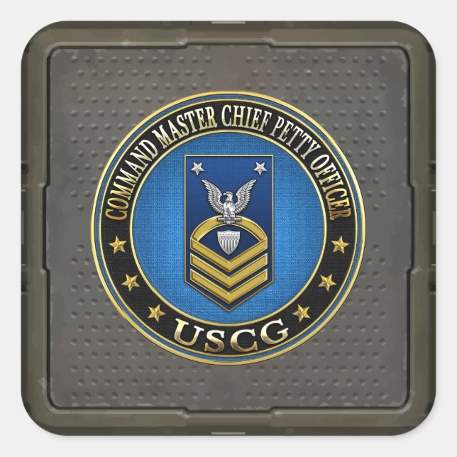[500] CG: Command Master Chief Petty Officer (CMC) Square Sticker (Front)