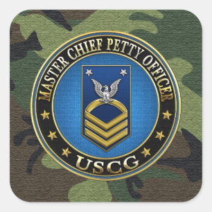 [500] CG: Master Chief Petty Officer (MCPO) Square Sticker