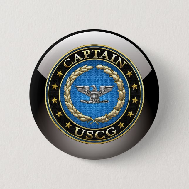 [500] Coast Guard: Captain (CAPT) 6 Cm Round Badge (Front)