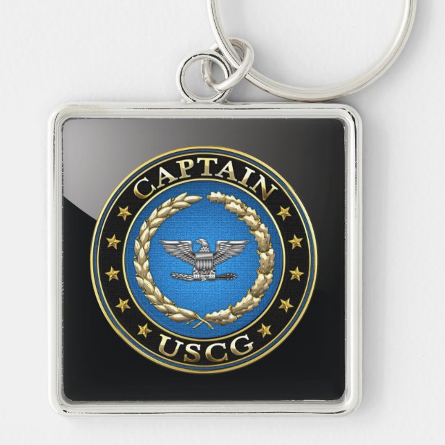 [500] Coast Guard: Captain (CAPT) Key Ring (Front)