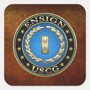 [500] Coast Guard: Ensign (ENS) Square Sticker