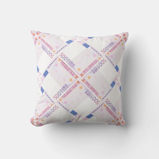 500 euro pattern cushion (Front)