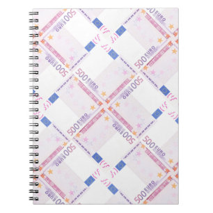 500 euro pattern notebook
