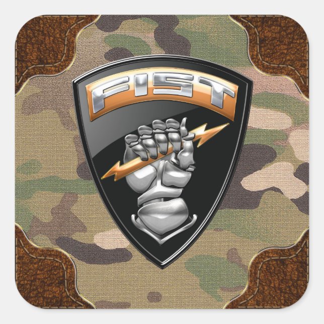 [500] Forward Observer (FIST) [Emblem] Square Sticker (Front)
