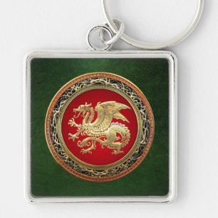 [500] Icelandic Dragon, Landvættir [Gold] Key Ring