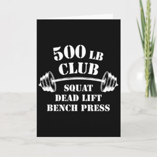 500 Lb Pound Club Gym Weightlifting Powerlift Weig Card