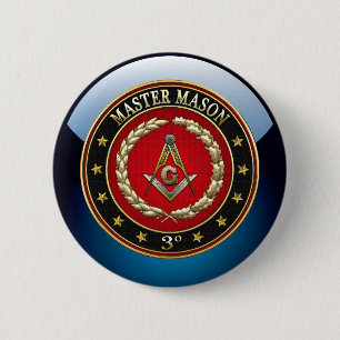 [500] Master Mason, 3rd Degree [Special Edition] 6 Cm Round Badge