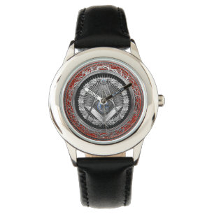 [500] Master Mason - Silver Square & Compasses Watch