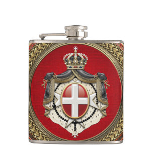 [500] Order of Malta - SMOM Coat of Arms Hip Flask