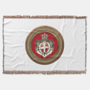 [500] Order of Malta - SMOM Coat of Arms Throw Blanket