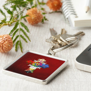 [500] Rosy Cross (Rose Croix) Key Ring