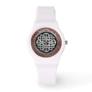 [500] Sacred Celtic Silver Knot Cross Watch