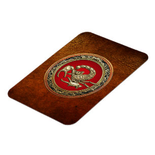 [500] Sacred Golden Scorpion on Red Magnet