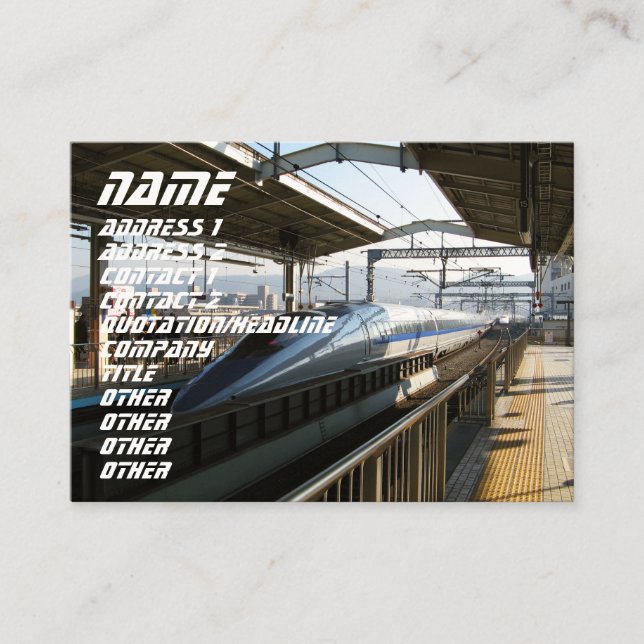 500 Series Shinkansen 新幹線 Bullet Train Business Card (Front)