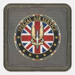 [500] Special Air Service (SAS) Badge [3D] Square Sticker