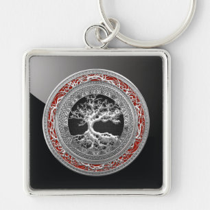 [500] Treasure Trove: Celtic Tree of Life [Silver] Key Ring
