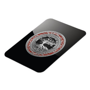 [500] Treasure Trove: Celtic Tree of Life [Silver] Magnet