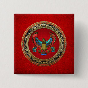 [500] Treasure Trove: Egyptian Falcon 15 Cm Square Badge