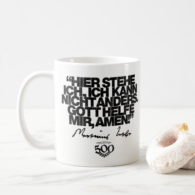 500th Anniversary Reformation Luther Quote Mug (With Donut)