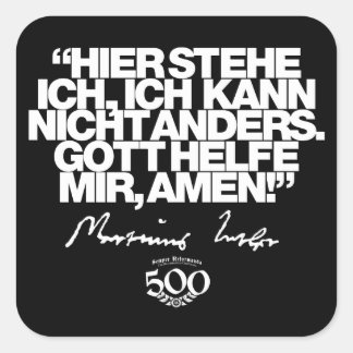 500th Anniversary Reformation Luther Quote Sticker