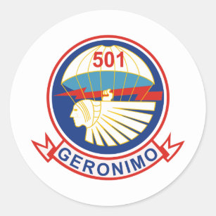501st Parachute Infantry Regiment (PIR) Insignia Classic Round Sticker