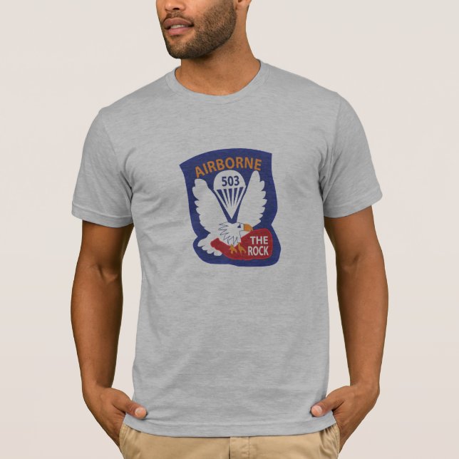 503rd PIR Pocket Patch T-shirts (Front)