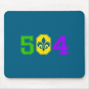 504 Mardi Gras New Orleans Louisiana Carnival Men  Mouse Pad