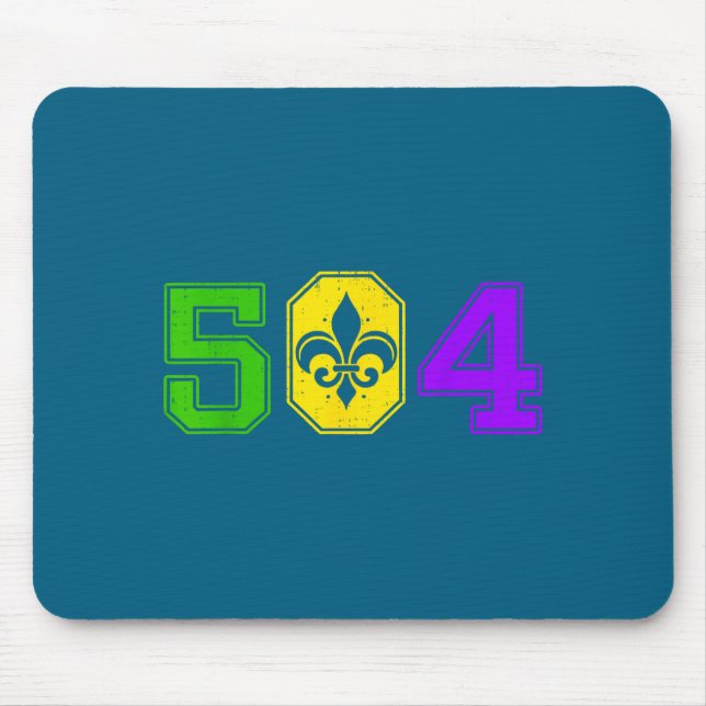 504 Mardi Gras New Orleans Louisiana Carnival Men  Mouse Pad (Front)