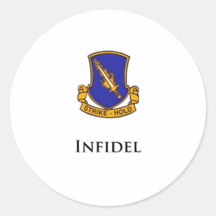 504th PIR- Infidel Classic Round Sticker