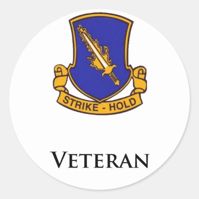 504th PIR- Veteran Classic Round Sticker (Front)