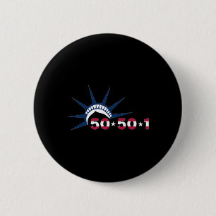 50501 Protest Movement Statue Of Liberty Against T 6 Cm Round Badge