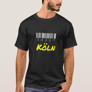 50667 Cologne Barcode With Postcode From Cologne C T-Shirt