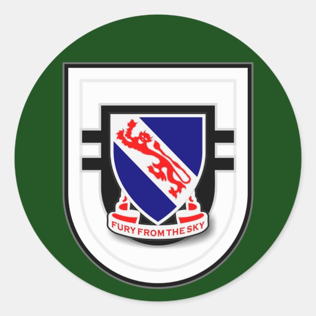 508th Infantry Regiment - 2d Battalion Flash Classic Round Sticker (Front)