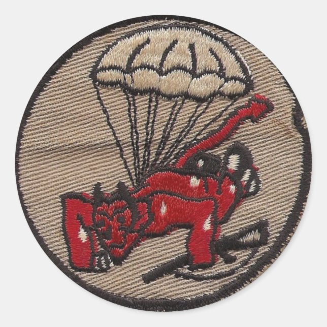 508th PIR Fury from the Sky Classic Round Sticker (Front)