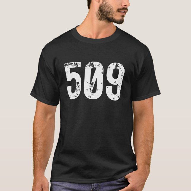509 Area Code Spokane WA Mobile Telephone Area Cod T-Shirt (Front)