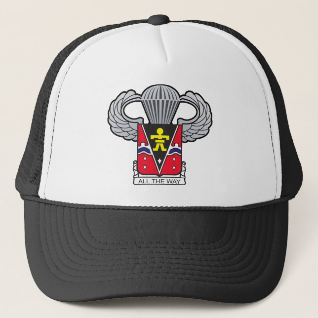 509th Airborne Crest with Airborne Wings Trucker Hat (Front)