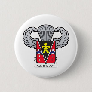 509th Airborne with Airborne Wings 2 6 Cm Round Badge