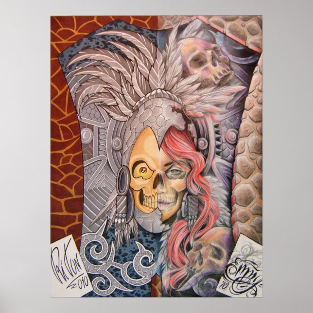 50/50 TATTOO ART repro 4 Poster (Front)