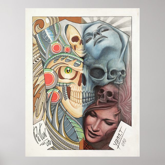 50/50 TATTOO ART repro Poster (Front)