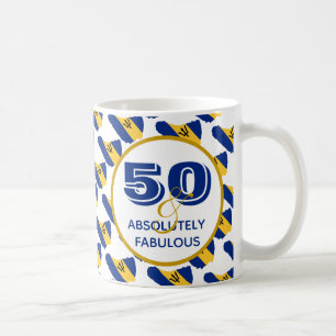 50 & Absolutely Fabulous BARBADOS Celebration Coffee Mug