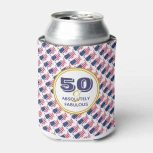50 Absolutely Fabulous UNITED STATES USA Monogram Can Cooler