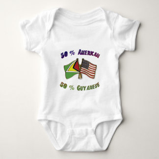 50% American & 50% Guyanese Baby Bodysuit