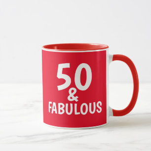 50 AND FABULOUS 50TH BIRTHDAY COFFEE MUG