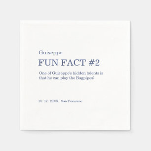 50 and Fabulous 50th Birthday Fun Fact Napkin
