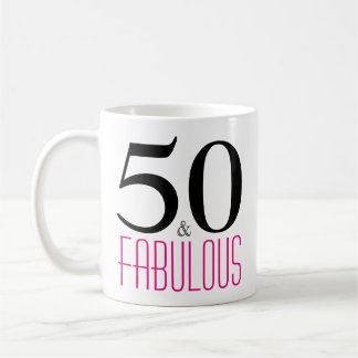 50 and Fabulous 50th Birthday Gift Mug