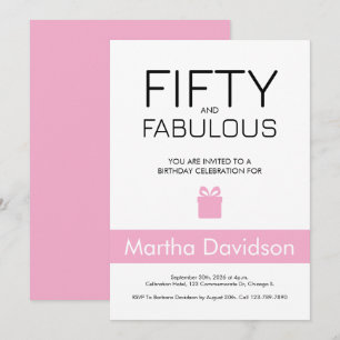 50 and Fabulous 50th Birthday Invitation