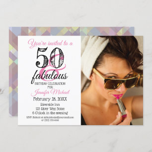 50 and Fabulous 50th Birthday Invitation