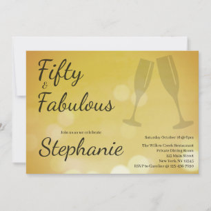 50 and Fabulous 50th Birthday Party Invitation