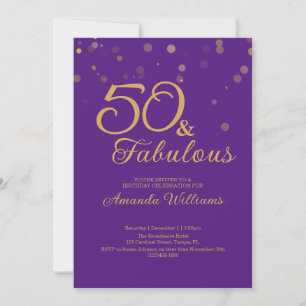 50 and Fabulous 50th Birthday Party Invitation